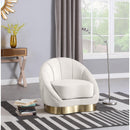  Manufacturer Color_Cream -- Shelly Cream Velvet Upholstered Chair IMAGE 2