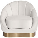  Manufacturer Color_Cream -- Shelly Cream Velvet Upholstered Chair IMAGE 5