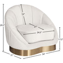  Manufacturer Color_Cream -- Shelly Cream Velvet Upholstered Chair IMAGE 8