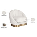  Manufacturer Color_Cream -- Shelly Cream Velvet Upholstered Chair IMAGE 9