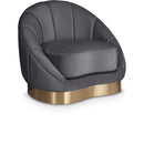  Manufacturer Color_Grey -- Shelly Grey Velvet Upholstered Chair IMAGE 1