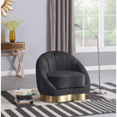  Manufacturer Color_Grey -- Shelly Grey Velvet Upholstered Chair IMAGE 2