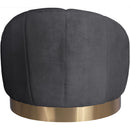  Manufacturer Color_Grey -- Shelly Grey Velvet Upholstered Chair IMAGE 3