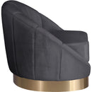  Manufacturer Color_Grey -- Shelly Grey Velvet Upholstered Chair IMAGE 4