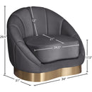  Manufacturer Color_Grey -- Shelly Grey Velvet Upholstered Chair IMAGE 8
