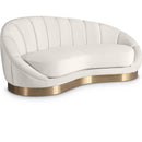 Manufacturer Color_Cream -- Shelly Cream Velvet Upholstered Chaise Lounge IMAGE 1