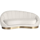  Manufacturer Color_Cream -- Shelly Cream Velvet Upholstered Chaise Lounge IMAGE 5