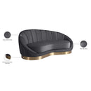 Manufacturer Color_Grey -- Shelly Grey Velvet Upholstered Chaise Lounge IMAGE 9