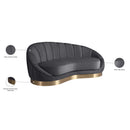 Meridian Shelly Grey Velvet Chaise IMAGE 9