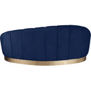  Manufacturer Color_Navy -- Shelly Navy Velvet Upholstered Chaise Lounge IMAGE 3