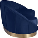  Manufacturer Color_Navy -- Shelly Navy Velvet Upholstered Chaise Lounge IMAGE 4