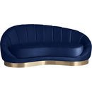  Manufacturer Color_Navy -- Shelly Navy Velvet Upholstered Chaise Lounge IMAGE 5