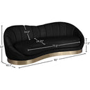  Manufacturer Color_Black -- Meridian Shelly Stationary Fabric Sofa IMAGE 8