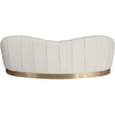  Manufacturer Color_Cream -- Shelly 91.5" Cream Velvet Upholstered Sofa IMAGE 3