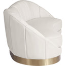  Manufacturer Color_Cream -- Shelly 91.5" Cream Velvet Upholstered Sofa IMAGE 4