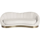  Manufacturer Color_Cream -- Shelly 91.5" Cream Velvet Upholstered Sofa IMAGE 5