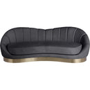  Manufacturer Color_Grey -- Shelly 91.5" Grey Velvet Upholstered Sofa IMAGE 5