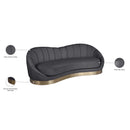  Manufacturer Color_Grey -- Shelly 91.5" Grey Velvet Upholstered Sofa IMAGE 9
