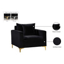 Meridian Naomi Black Velvet Chair IMAGE 8