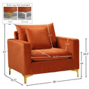  Manufacturer Color_Cognac -- Naomi Cognac Velvet Upholstered Chair IMAGE 11