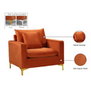  Manufacturer Color_Cognac -- Naomi Cognac Velvet Upholstered Chair IMAGE 12