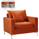  Manufacturer Color_Cognac -- Naomi Cognac Velvet Upholstered Chair IMAGE 2
