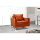  Manufacturer Color_Cognac -- Naomi Cognac Velvet Upholstered Chair IMAGE 3