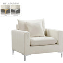  Manufacturer Color_Cream -- Naomi Cream Velvet Upholstered Chair IMAGE 2