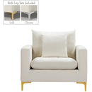  Manufacturer Color_Cream -- Naomi Cream Velvet Upholstered Chair IMAGE 3