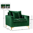  Manufacturer Color_Green -- Naomi Green Velvet Upholstered Chair IMAGE 7