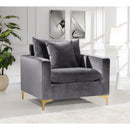  Manufacturer Color_Grey -- Naomi Grey Velvet Upholstered Chair IMAGE 3