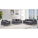  Manufacturer Color_Grey -- Naomi Grey Velvet Upholstered Chair IMAGE 6
