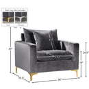  Manufacturer Color_Grey -- Naomi Grey Velvet Upholstered Chair IMAGE 7