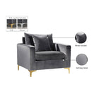  Manufacturer Color_Grey -- Naomi Grey Velvet Upholstered Chair IMAGE 8