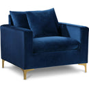 Manufacturer Color_Navy -- Naomi Navy Velvet Upholstered Chair IMAGE 1