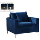  Manufacturer Color_Navy -- Naomi Navy Velvet Upholstered Chair IMAGE 2