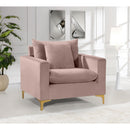 Manufacturer Color_Pink -- Naomi Pink Velvet Upholstered Chair IMAGE 3