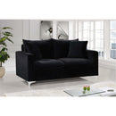  Manufacturer Color_Black -- Meridian Naomi Stationary Fabric Loveseat IMAGE 4
