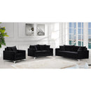  Manufacturer Color_Black -- Meridian Naomi Stationary Fabric Loveseat IMAGE 6