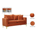  Manufacturer Color_Cognac -- Naomi 58" Cognac Velvet Upholstered Loveseat IMAGE 14