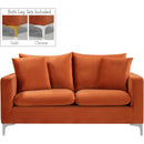  Manufacturer Color_Cognac -- Naomi 58" Cognac Velvet Upholstered Loveseat IMAGE 8