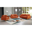 Meridian Naomi Cognac Velvet Loveseat IMAGE 9