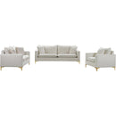 Meridian Naomi Cream Velvet Loveseat IMAGE 14