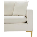  Manufacturer Color_Cream -- Naomi 58" Cream Velvet Upholstered Loveseat IMAGE 7