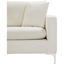  Manufacturer Color_Cream -- Naomi 58" Cream Velvet Upholstered Loveseat IMAGE 8