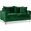  Manufacturer Color_Green -- Naomi 58" Green Velvet Upholstered Loveseat IMAGE 1