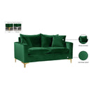  Manufacturer Color_Green -- Naomi 58" Green Velvet Upholstered Loveseat IMAGE 8