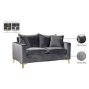  Manufacturer Color_Grey -- Naomi 58" Grey Velvet Upholstered Loveseat IMAGE 8