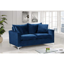  Manufacturer Color_Navy -- Naomi 58" Navy Velvet Upholstered Loveseat IMAGE 4
