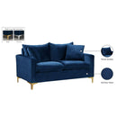  Manufacturer Color_Navy -- Naomi 58" Navy Velvet Upholstered Loveseat IMAGE 8